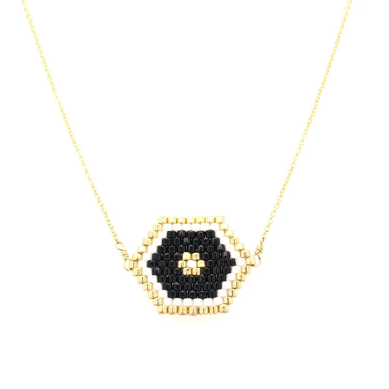 Luxury Jewelry Now At Special Promotional Rates Seed Bead Tribal Hexagon Black Necklace Luxury Jewelry Now At Special Promotional Rates Seed Bead Tribal Hexagon Black Necklace