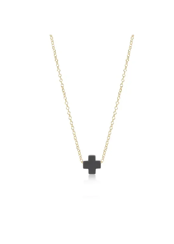 Discounted Jewelry For A Glamorous Look SIGNATURE CROSS NECKLACE - CHARCOAL