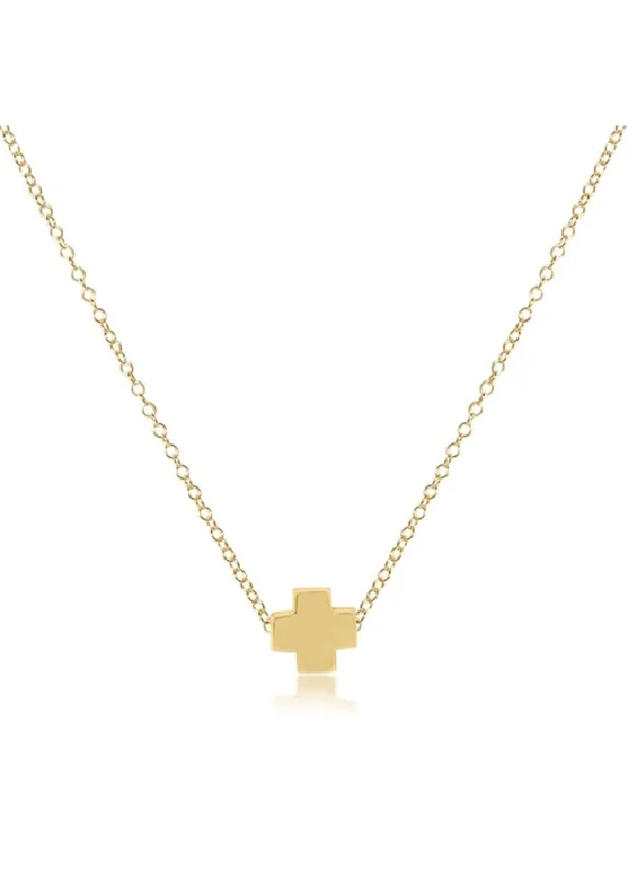 Luxury Jewelry At Unbeatable Discounts SIGNATURE CROSS NECKLACE - GOLD
