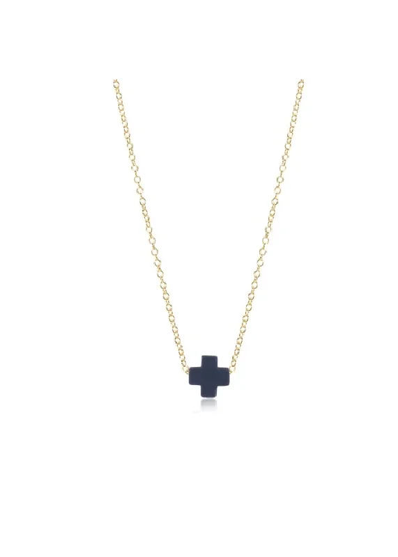 Grab Your Favorite Jewelry At The Lowest Prices SIGNATURE CROSS NECKLACE - NAVY