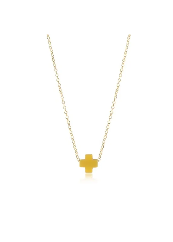 Exclusive Jewelry Offers – Shine For Less SIGNATURE CROSS NECKLACE - YELLOW