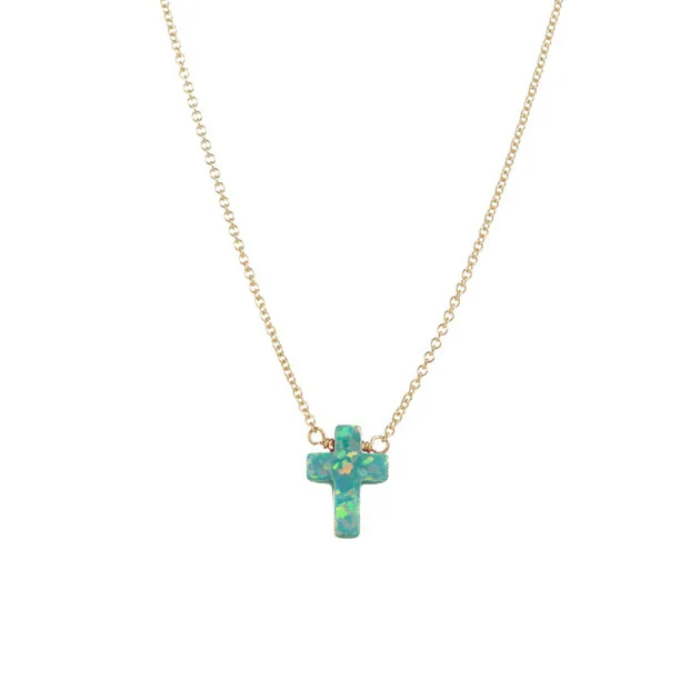 Stunning Jewelry At A Fraction Of The Price bara boheme | Large "Cross" Opal Necklace