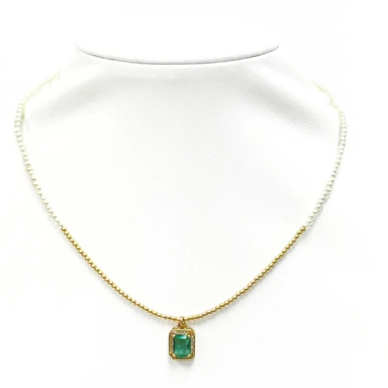 Beautiful Jewelry, Breathtaking Discounts – Hurry In "TERESA + AQUA BAGUETTE" Gold Filled and Pearls Ball Beaded Choker Beautiful Jewelry, Breathtaking Discounts – Hurry In "TERESA + AQUA BAGUETTE" Gold Filled and Pearls Ball Beaded Choker
