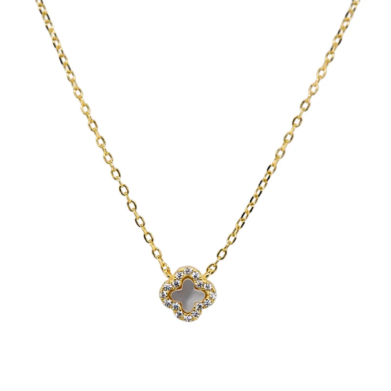 Luxury Jewelry At Budget-Friendly Prices – Grab Yours Now "TINY CLOVER"  MOP CZ Necklace