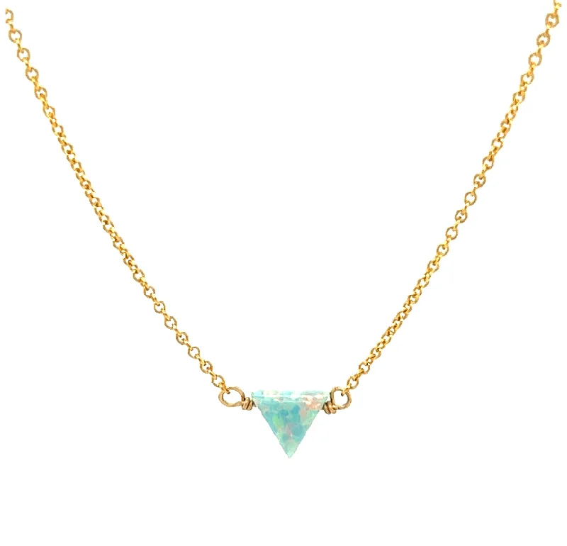Handcrafted Beauty At Affordable Prices bara boheme | Small "TRIANGLE" Opal Necklace Handcrafted Beauty At Affordable Prices bara boheme | Small "TRIANGLE" Opal Necklace