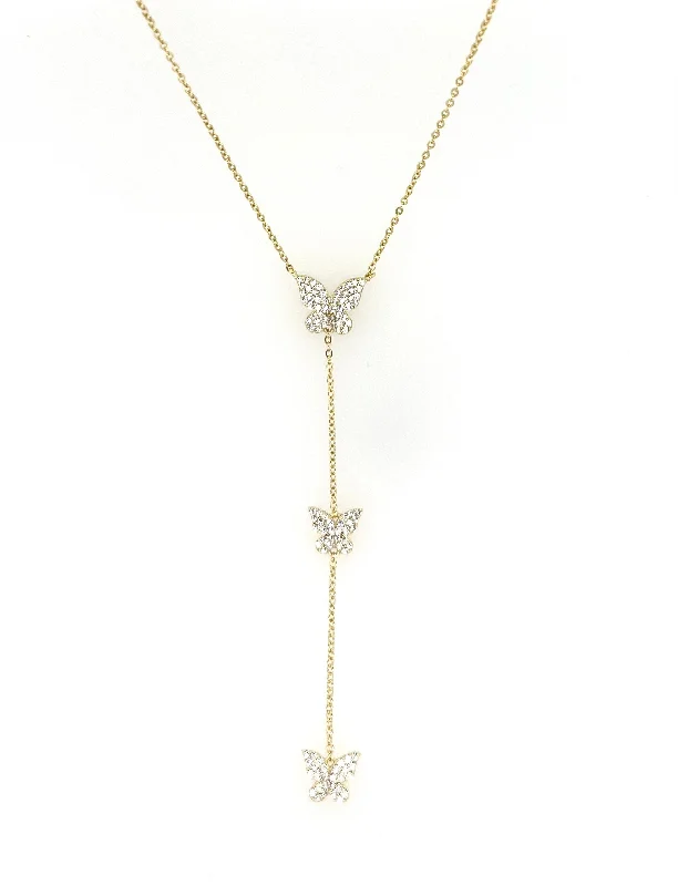 Chic, Trendy, And Affordable Jewelry Sale "TROIS" Butterfly Lariat