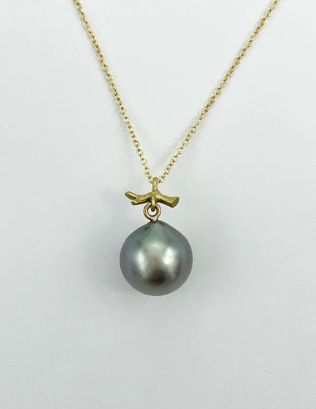 Shop Stylish Jewelry Now And Save Big Annette Ferdinandsen Twig and Black Pearl Pendant Necklace