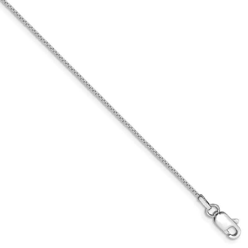 Elegant Jewelry Pieces At Unbelievable Prices 0.9mm, 10k White Gold, Box Chain Anklet or Bracelet Elegant Jewelry Pieces At Unbelievable Prices 0.9mm, 10k White Gold, Box Chain Anklet or Bracelet