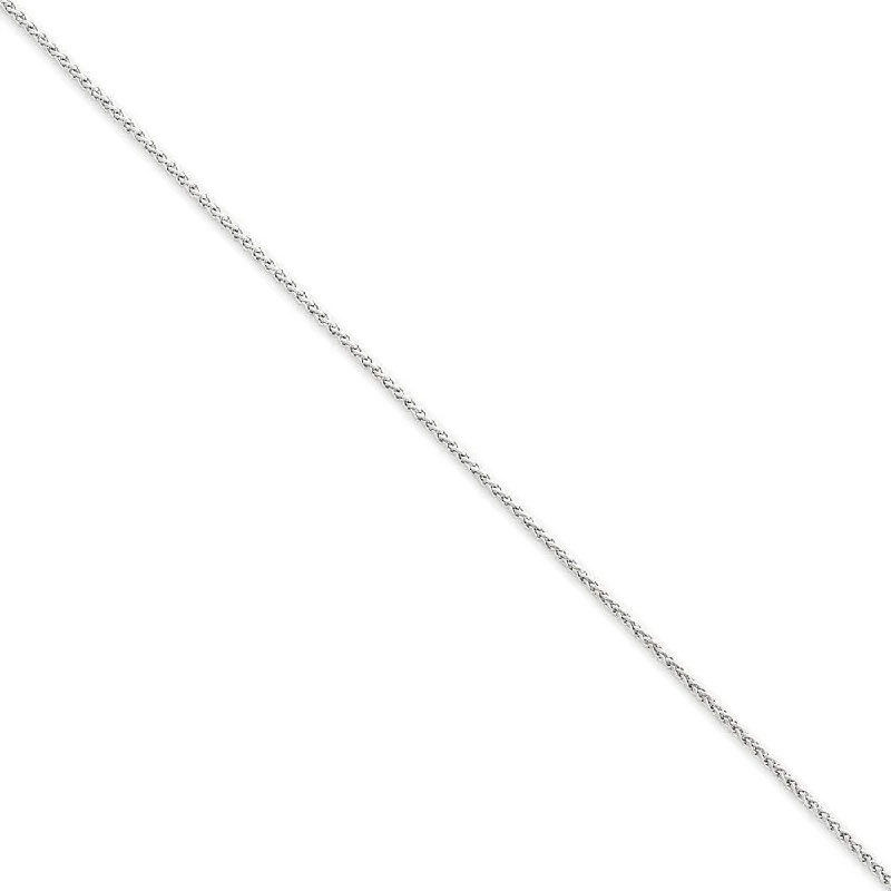 1.25mm, 14k White Gold, Solid Spiga Chain Anklet