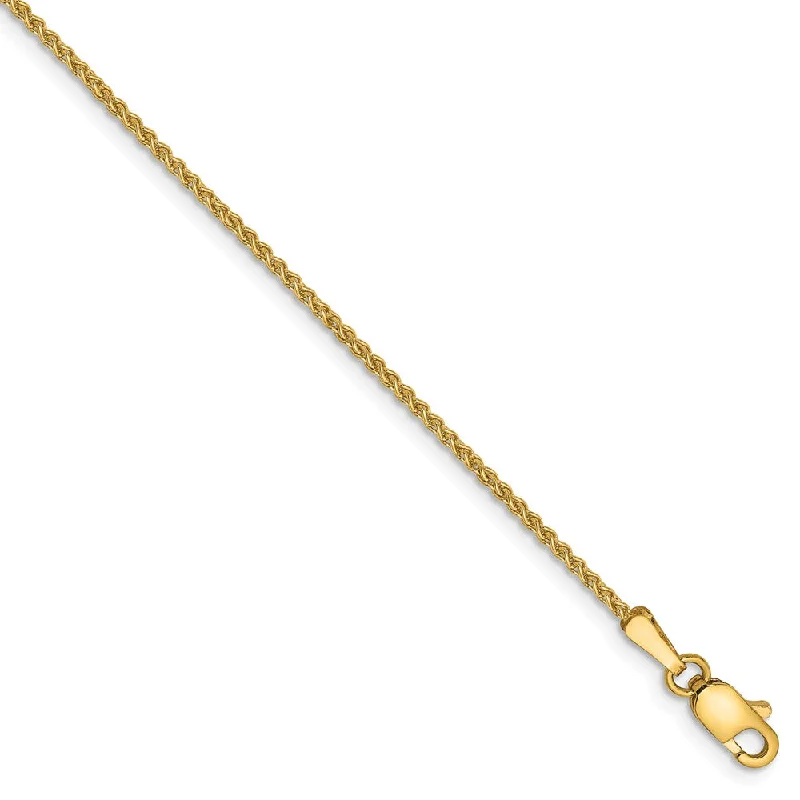 Stunning Jewelry Pieces At The Lowest Prices Ever 1.25mm, 14k Yellow Gold, Solid Spiga Chain Anklet