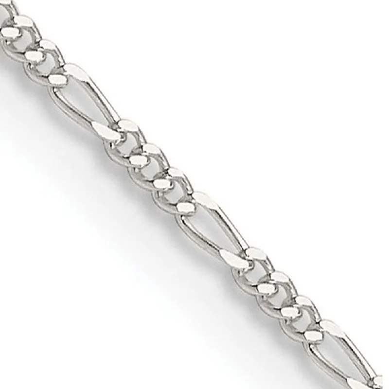 Dazzle With Discounts – Shop Jewelry On Sale 1.2mm Sterling Silver Solid Figaro Chain Anklet