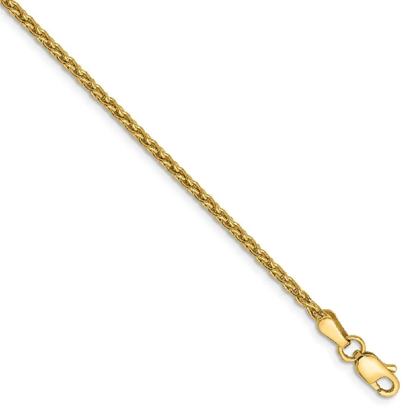 Best Jewelry Deals – Premium Quality At Exclusive Discounts 1.75mm, 14k Yellow Gold, Solid Parisian Wheat Chain Anklet, 10 Inch