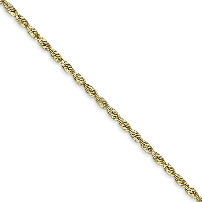 1.85mm 10k Yellow Gold D/C Quadruple Rope Chain Anklet