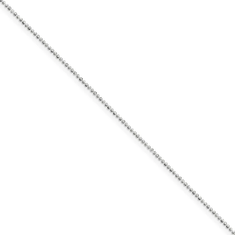 Dazzle In Elegance With Our Biggest Jewelry Sale 1 mm, Sterling Silver, Beaded Chain Anklet - 10 inch