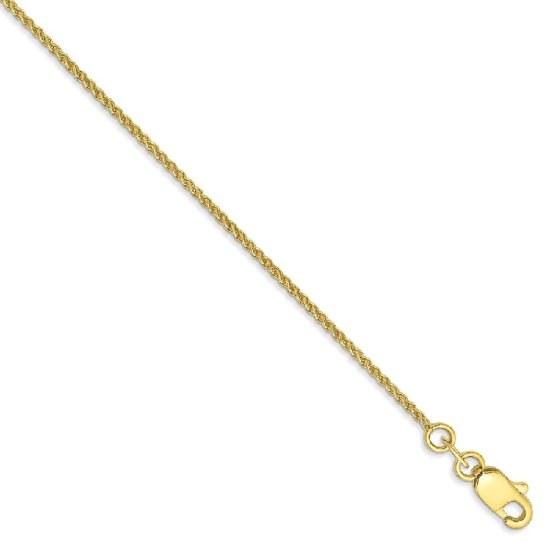 Jewelry Clearance Event – Stock Up Before It's Over 1mm, 10k Yellow Gold, Solid Spiga Chain Anklet or Bracelet