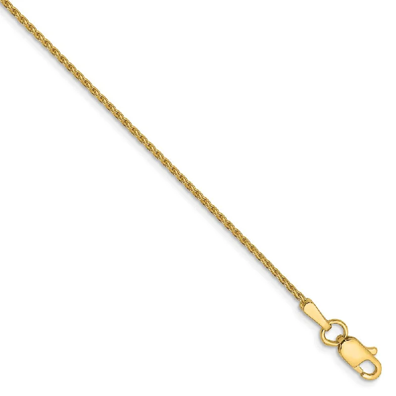 Your Dream Jewelry At Dream Prices – Shop Now 1mm 14k Yellow Gold Diamond Cut Round Wheat Chain Anklet
