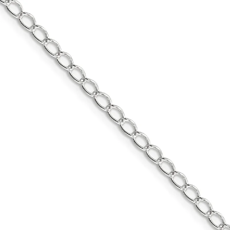 Bold And Beautiful Jewelry Now At Irresistible Prices 3mm, Sterling Silver Open Solid Curb Chain Anklet, 10 Inch