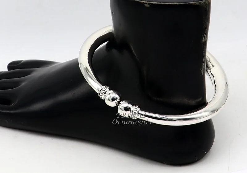 925 sterling silver handmade plain shiny design gorgeous customized foot bracelet ankle kada excellent belly dance jewelry unisex nsfk065