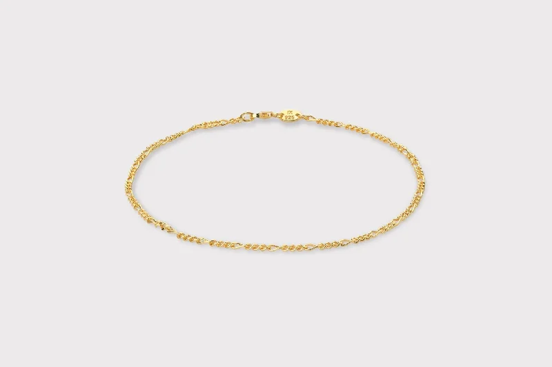 IX Figaro Gold Plated Anklet