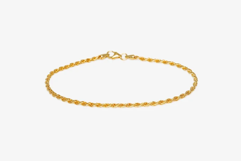 IX Rope Gold Plated Anklet