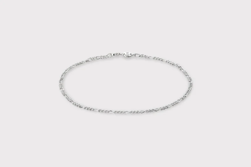 IX Figaro Silver Anklet