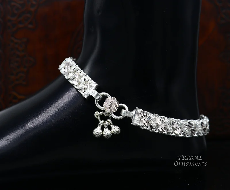 Gorgeous flexible anklet Solid sterling silver handmade vintage design ankle bracelet excellent tribal jewelry ank479