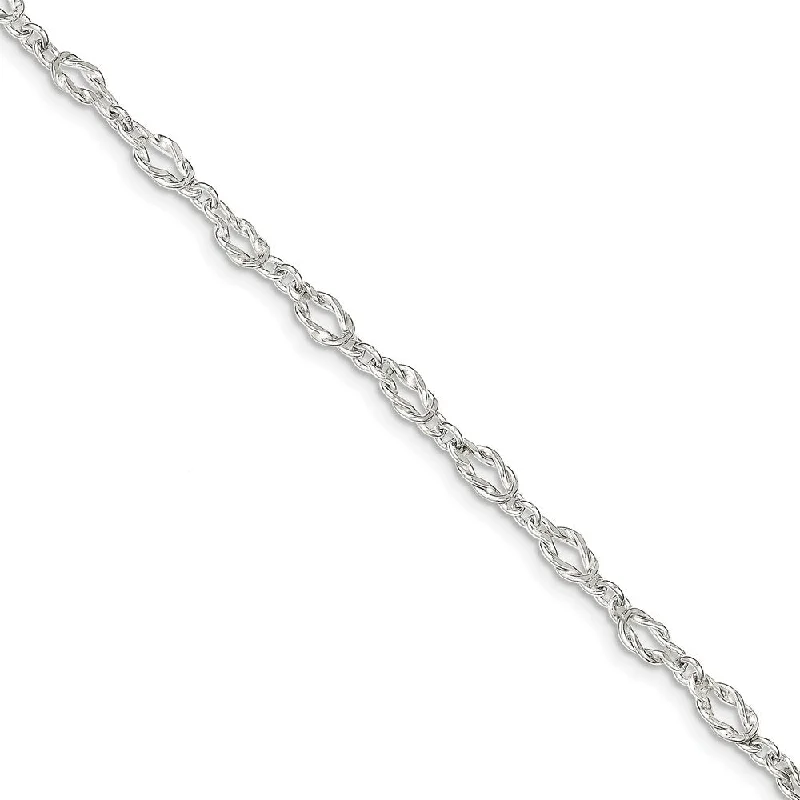 Timeless Jewelry At Special Discount Rates Sterling Silver 6mm, Herculean Knot Link Anklet Timeless Jewelry At Special Discount Rates Sterling Silver 6mm, Herculean Knot Link Anklet