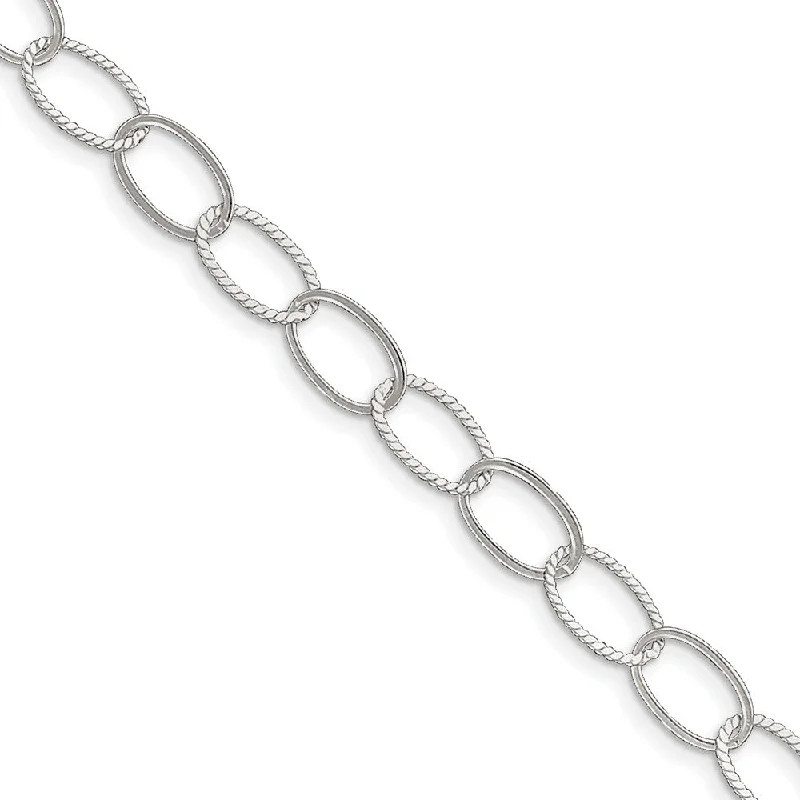 Jewelry Deals That Outshine The Rest Sterling Silver 9mm, Oval Link Anklet, 10 Inch