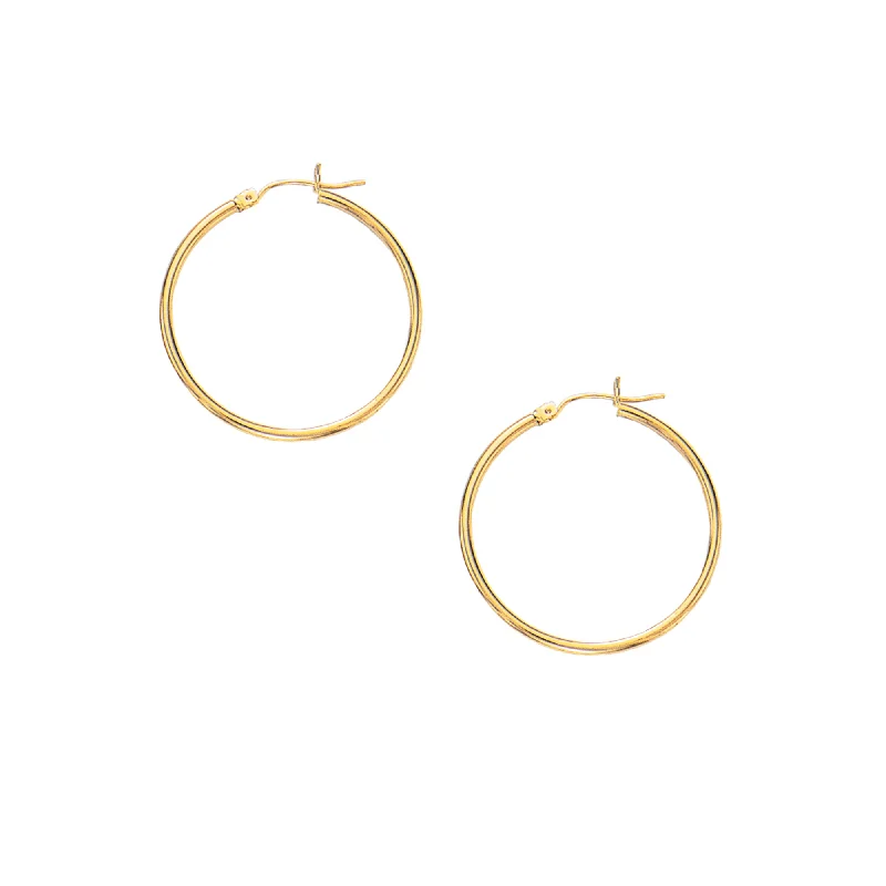 Affordable Luxury Jewelry – Style At A Great Price 10K Gold 2x30mm Hoop Earring