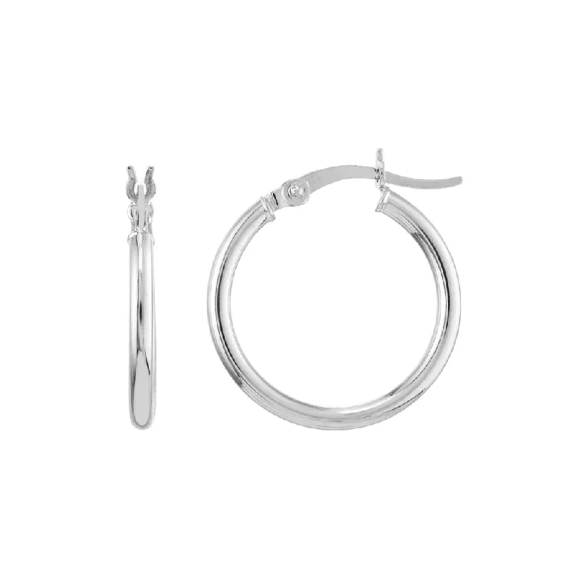 Jewelry Sale Bonanza – Grab Your Sparkle Now 10K White Gold 20mm Hoop Earrings