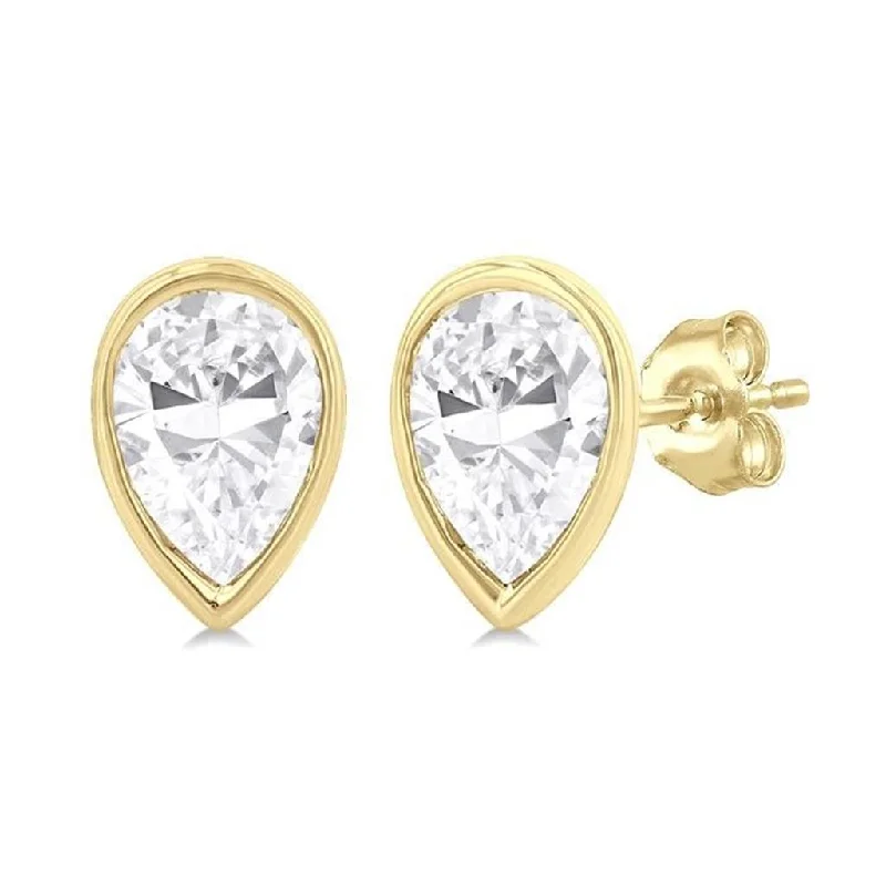 Unbeatable Offers On Luxury And Everyday Jewelry 10K Yellow Gold Bezel Set Pear Shape Stud Diamond Earring Unbeatable Offers On Luxury And Everyday Jewelry 10K Yellow Gold Bezel Set Pear Shape Stud Diamond Earring