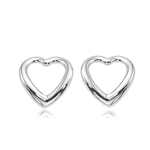 Chic And Stylish Jewelry At Exclusive Prices 14 Karat White Gold Open Heart Earrings Chic And Stylish Jewelry At Exclusive Prices 14 Karat White Gold Open Heart Earrings