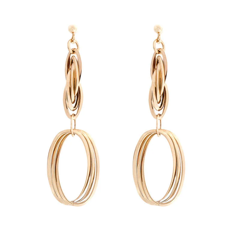 Exclusive Jewelry Offers – Sparkle For Less 14 Karat Yellow Gold Twisted Oval Link Drop Earring Exclusive Jewelry Offers – Sparkle For Less 14 Karat Yellow Gold Twisted Oval Link Drop Earring