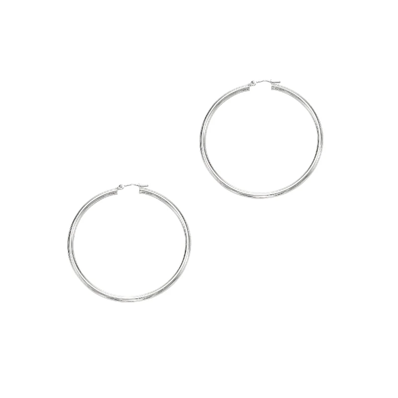 Shop Stylish Jewelry Now And Save Big 14K Gold 3x50mm Hoops