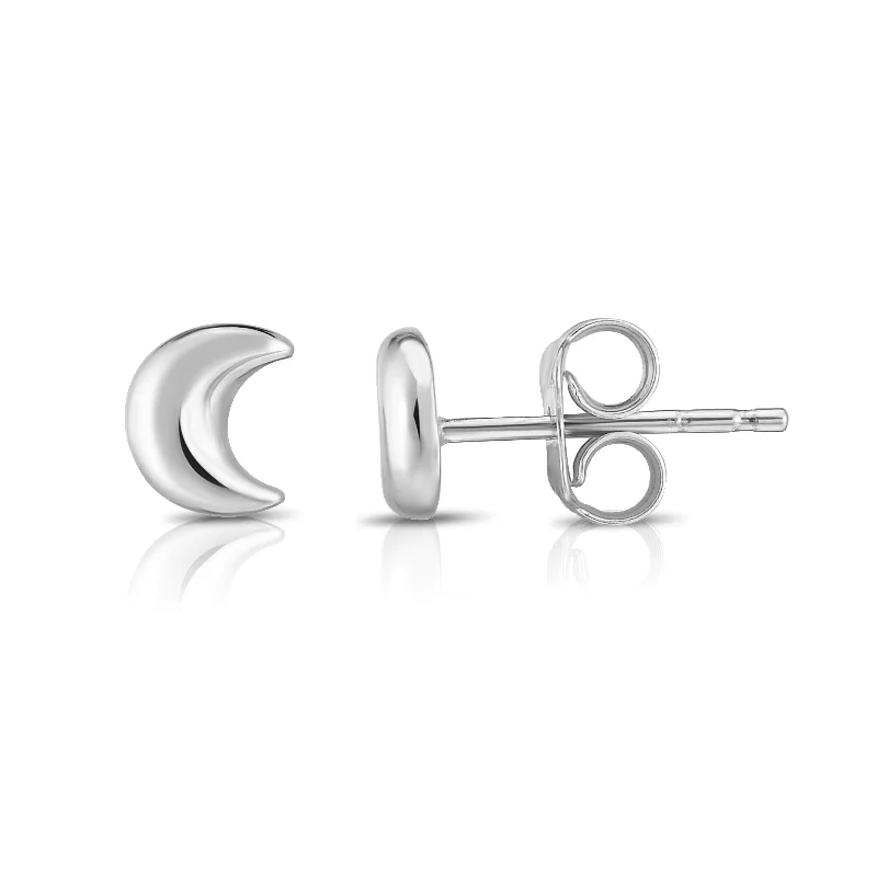 Premium Jewelry Now Available At Special Discounts 14K Gold Moon Stud Earring