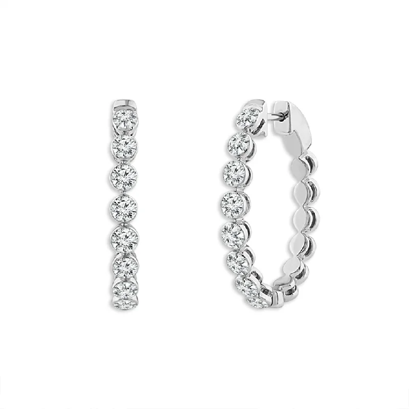 Must-Have Jewelry At Unbelievable Discounts 14K White Gold 28mm Oval Lab Grown Diamonds Hoop Earrings Must-Have Jewelry At Unbelievable Discounts 14K White Gold 28mm Oval Lab Grown Diamonds Hoop Earrings