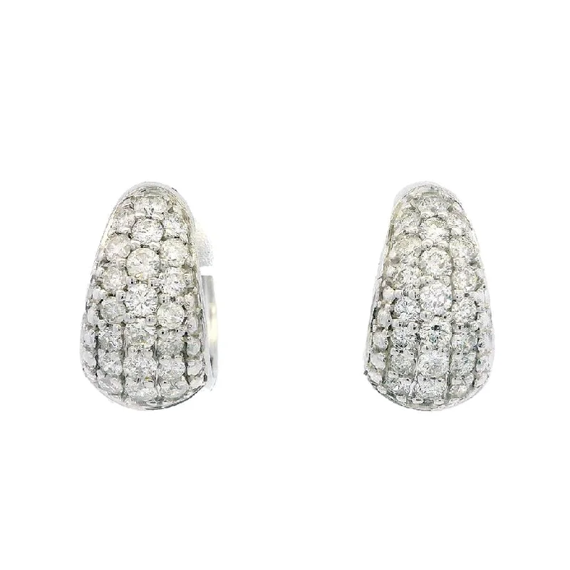 Don't Miss These Dazzling Jewelry Discounts 14K White Gold Huggie Diamond Pavé Earring Don't Miss These Dazzling Jewelry Discounts 14K White Gold Huggie Diamond Pavé Earring