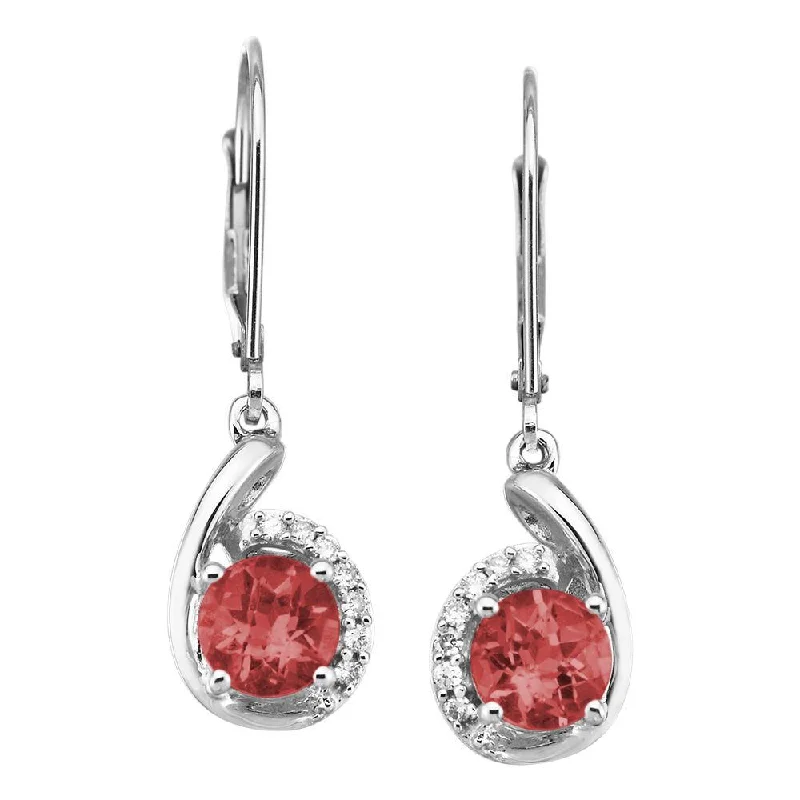 Dazzling Deals On Necklaces, Bracelets, And More 14K White Gold Rhodolite/Diamond Earrings