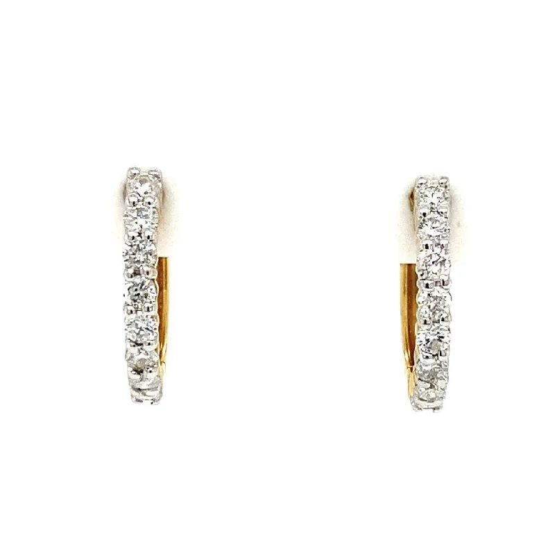 Sparkle On A Budget – Fine Jewelry For Less 14K Yellow Gold 15mm Diamond Huggie Earrings Sparkle On A Budget – Fine Jewelry For Less 14K Yellow Gold 15mm Diamond Huggie Earrings