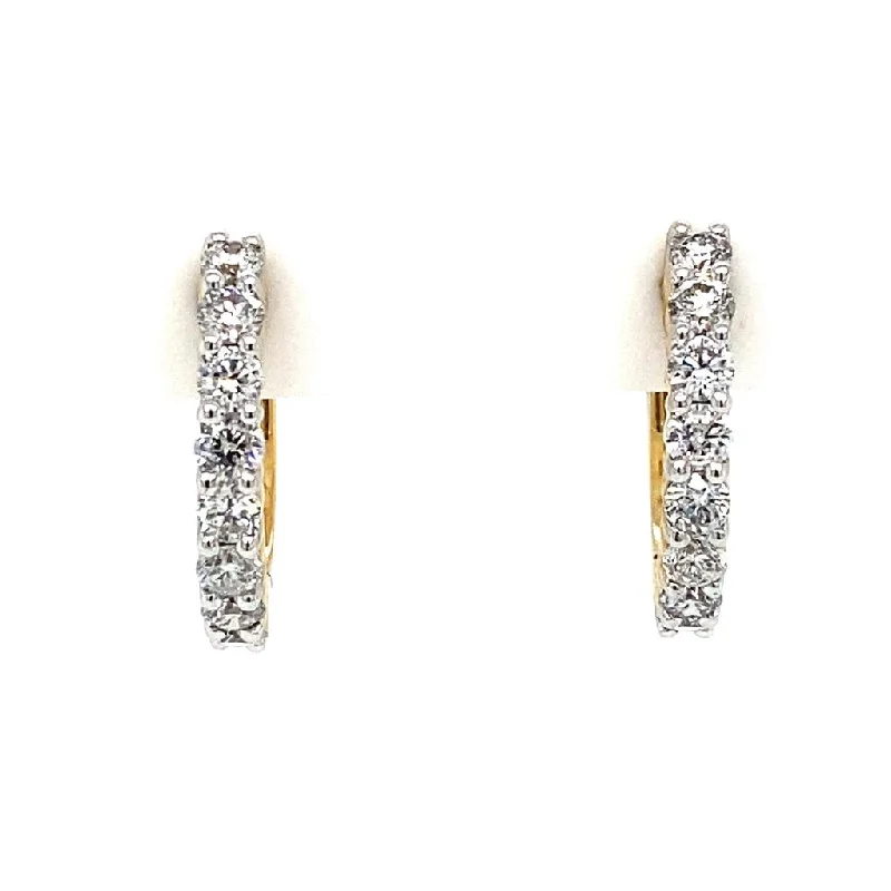 Handcrafted Beauty At Affordable Prices 14K Yellow Gold 16.00mm Diamond Huggie Earrings Handcrafted Beauty At Affordable Prices 14K Yellow Gold 16.00mm Diamond Huggie Earrings