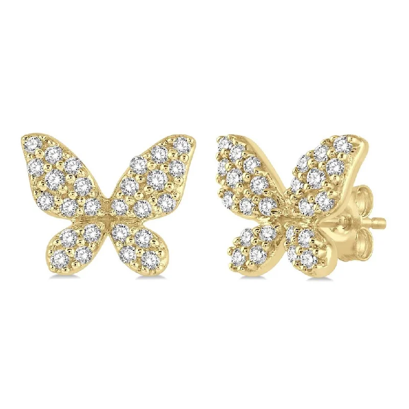 Sparkle More For Less – Jewelry Sale Happening Now 14K Yellow Gold Petite Diamond Butterfly Earrings Sparkle More For Less – Jewelry Sale Happening Now 14K Yellow Gold Petite Diamond Butterfly Earrings