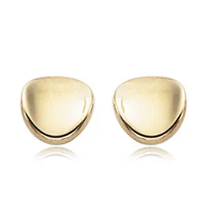 Discounted Jewelry For A Glamorous Look 14mm Yellow Gold Dapped Disk Earrings