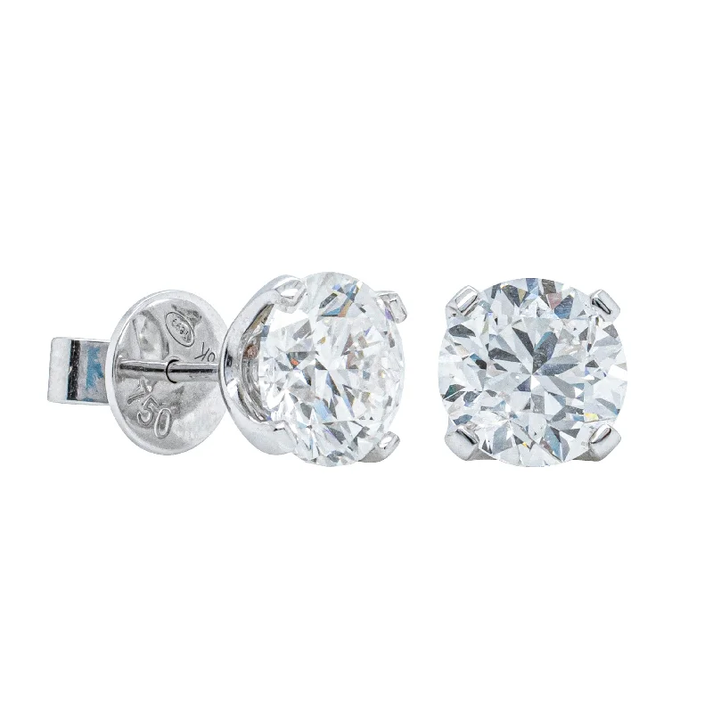 Luxury Jewelry At Unbeatable Discounts 18ct White Gold 4.01ct Diamond Blossom Stud Earrings