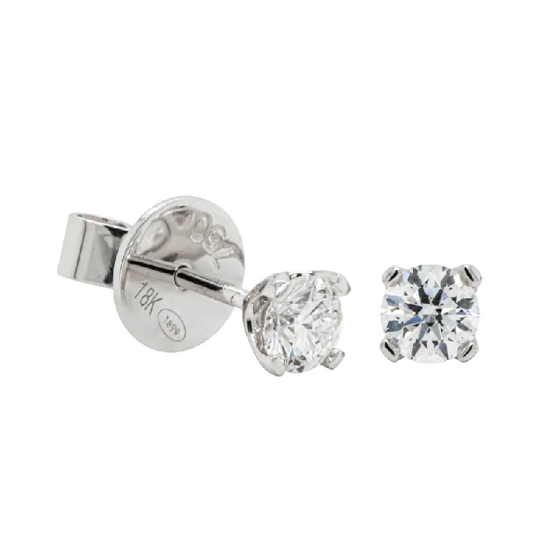 Timeless Elegance At Unbelievable Discounts 18ct White Gold .60ct Diamond Blossom Stud Earrings