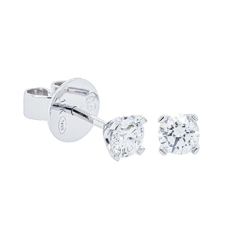 Handcrafted Beauty At Affordable Prices 18ct White Gold .60ct Diamond Blossom Stud Earrings