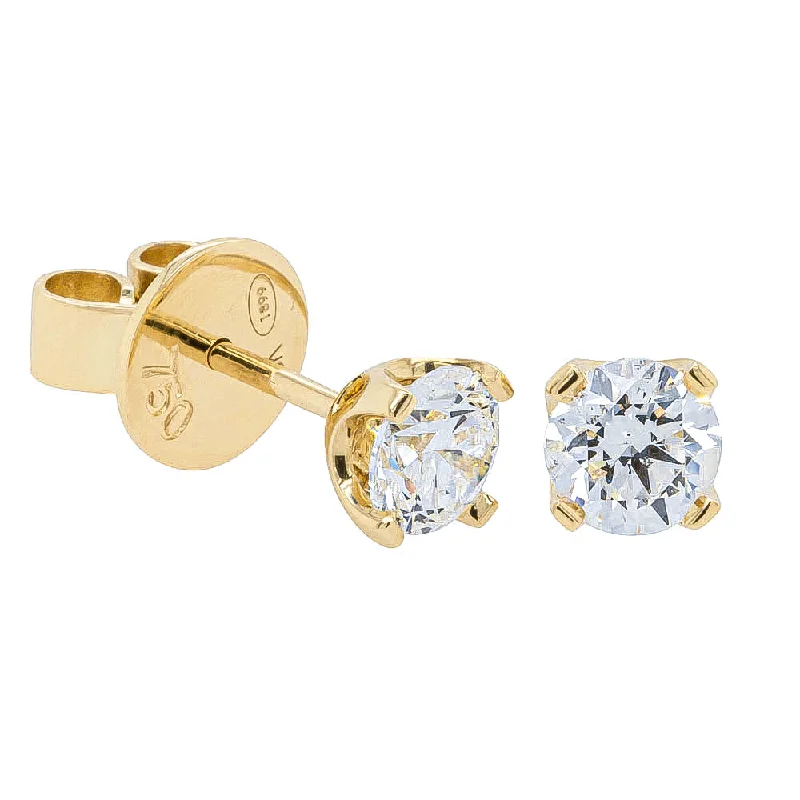 Personalized Jewelry Sale – Meaningful Gifts At Great Prices 18ct Yellow Gold 1.00ct Diamond Blossom Stud Earrings