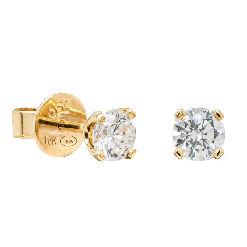 Personalized Jewelry Sale – Meaningful Gifts At Great Prices 18ct Yellow Gold .80ct Diamond Blossom Stud Earrings