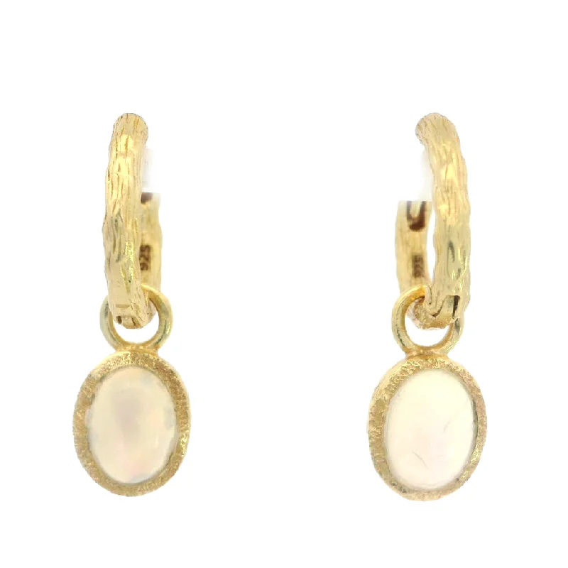Personalized Engraved Jewelry For Meaningful Gifts 18K Yellow Gold Vermeil Opal Dangle Earrings Personalized Engraved Jewelry For Meaningful Gifts 18K Yellow Gold Vermeil Opal Dangle Earrings