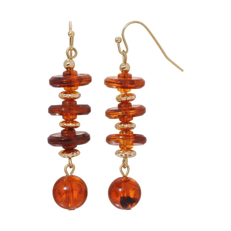 Timeless Elegance At Unbelievable Discounts 1928 Jewelry Alexandria Tortoise Spacer & Bead Dangle Earrings Timeless Elegance At Unbelievable Discounts 1928 Jewelry Alexandria Tortoise Spacer & Bead Dangle Earrings