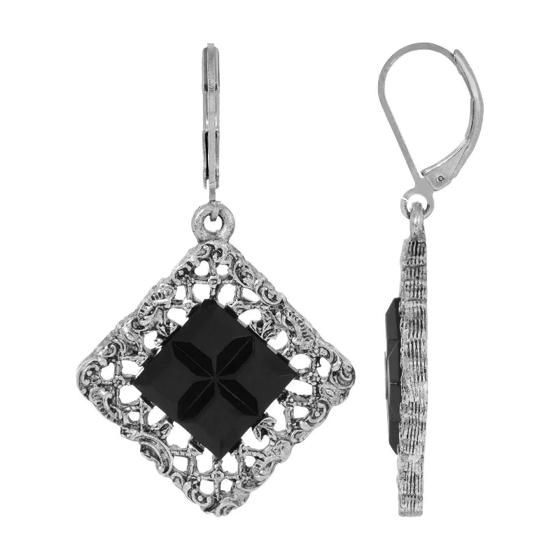 Bold And Beautiful Jewelry Now At Irresistible Prices 1928 Jewelry Belladonna Black Glass Stone Filigree Drop Earrings Bold And Beautiful Jewelry Now At Irresistible Prices 1928 Jewelry Belladonna Black Glass Stone Filigree Drop Earrings